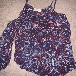 Cold shoulder peasant top